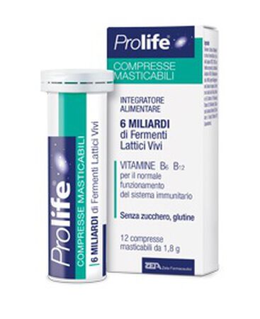 PROLIFE COMPRESSE MASTICABILI INTEGRATORE ALIMENTARE IN TUBETTO CON ASTUCCIO image not present