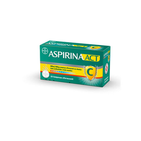 ASPIRINAACT*10 cpr eff 800 mg + 480 mg con vitamina C image not present