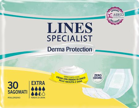 LINES SPECIALIST DERM PANNOLONE SAGOMATO EXTRA 30 PEZZI image not present