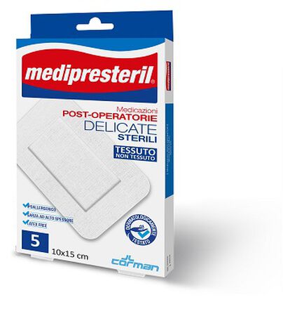 MEDICAZIONE POST OPERATORIA MEDIPRESTERIL DELICATA TNT 10X25CM 3 PEZZI image not present
