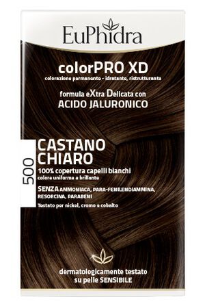 EUPHIDRA COLORPRO XD 500 CAST CHIARO GEL COLORANTE CAPELLI IN FLACONE + ATTIVANTE + BALSAMO + GUANTI image not present