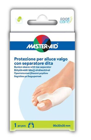 PROTEZIONE MASTER-AID PER ALLUCE VALGO CON SEPARATORE DITA INTEGRATO 1 PEZZO image not present