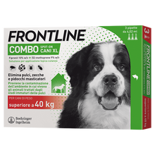 FRONTLINE COMBO SPOT-ON CANI XL*soluz 3 pipette 4,02 ml 402 mg + 361,8 mg cani > 40 Kg