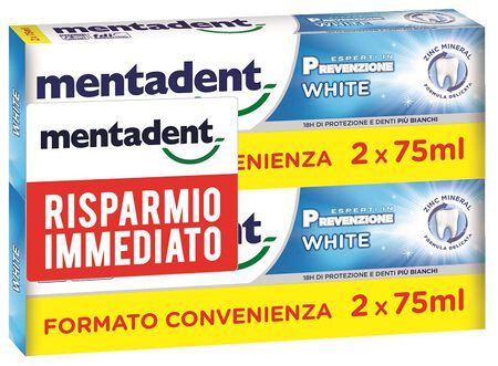 MENTADENT P WHITE BIT 2 X 75 ML image not present