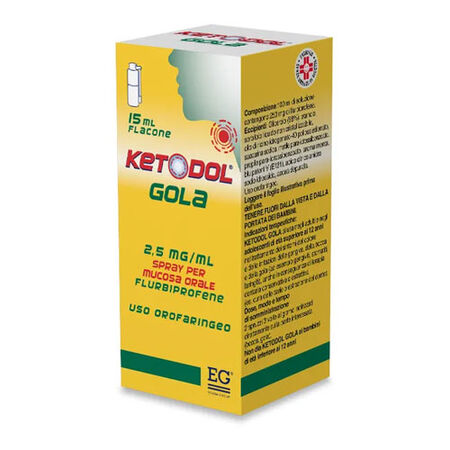 KETODOL*spray mucosa orale 15 ml 2,5 mg/ml image not present