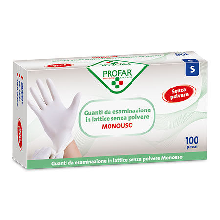 PROFAR GUANTO IN LATTICE SENZA POLVERE S 100 PEZZI image not present