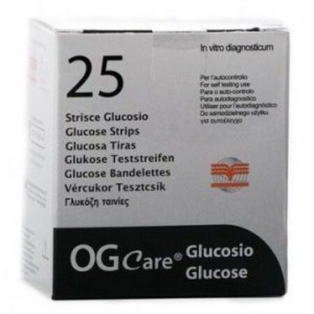 STRISCE MISURAZIONE GLICEMIA OGCARE 25 PEZZI image not present