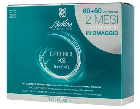 DEFENCE KS TRICOSAFE BIPACK 60 COMPRESSE + 60 COMPRESSE image not present