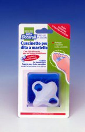 CUSCINETTO PER DITA A MARTELLO REALIZZATO IN GEL DI SILICONEBIANCO SEMITRASPARENTE SAGOMATA PER PROTEGGERE E DISTENDERE LE DITA CONTRATTE IGIENEPIEDE 2 PEZZI image not present