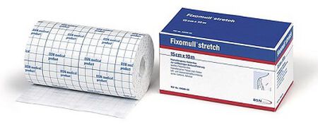 FASCIA AUTOADESIVA IPOALLERGENICA FIXOMULL STRETCH PER FISSAGGIO CATETERI M 5 X 5 CM image not present