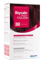 BIOSCALIN NUTRICOLOR PLUS 5,6 MOGANO CREMA COLORANTE 40 ML + RIVELATORE CREMA 60 ML + SHAMPOO 12 ML + TRATTAMENTO FINALE BALSAMO 12 ML