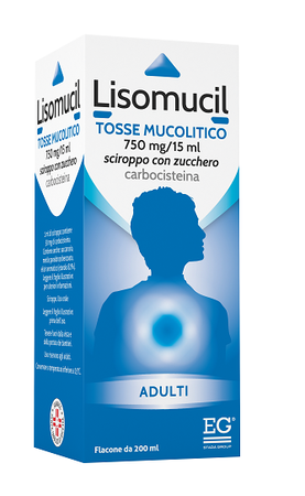 LISOMUCIL TOSSE MUCOLITICO*AD sciroppo 200 ml 5% con zucchero image not present