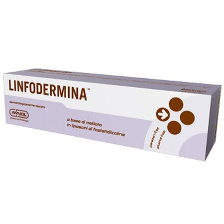 LINFODERMINA TUBO CONTIENE CUMARINA,MELILOTO,LIPOSOMI IN FOSFATIDILCOLINA PER FLEBOLOGIA E LINFOLOGIA image not present