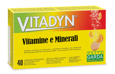 VITADYN VITAMINE/MINERALI 40 COMPRESSE EFFERVESCENTI IN 2 TUBI image not present
