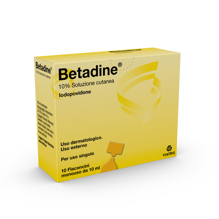 BETADINE*soluz cutanea 10 flaconcini monouso 10 ml 10% image not present