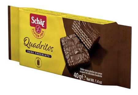 SCHAR QUADRITOS WAFER CON CACAO RICOPERTI DI CIOCCOLATO FONDENTE 40 G image not present