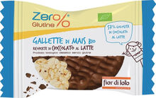 ZER% GLUTINE GALLETTE MAIS RICOPERTE DI CIOCCOLATO AL LATTE BIO 32 G