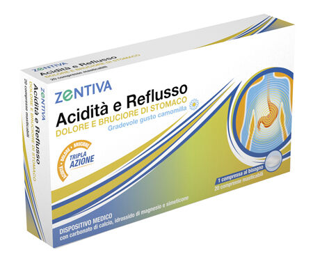 ZENTIVA ACIDITA' REFLUSSO 20 COMPRESSE MASTICABILI image not present