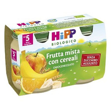 HIPP BIO HIPP BIO OMOGENEIZZATO FRUTTA MISTA CON CEREALI 2X125 G image not present