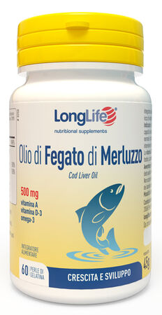 LONGLIFE OLIO FEGATO MERLUZZO 500 MG 60 PERLE image not present