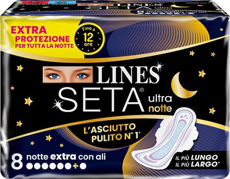 LINES SETA ULTRA ASSORBENTI NOTTE DWCT 8 PEZZI image not present