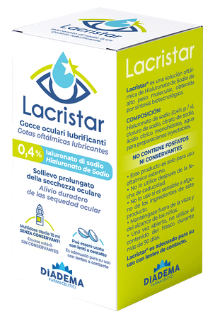 LACRISTAR GOCCE OCULARI LUBRIFICANTI 0,4% IALURONATO DI SODIO MULTIDOSE 10 ML image not present