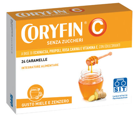 CORYFIN C SENZA ZUCCHERO MIELE ZENZERO 24 CARAMELLE image not present