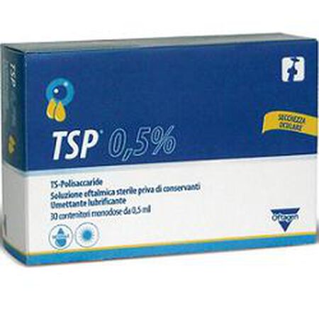 TSP 0,5% SOLUZIONE OFTALMICA UMETTANTE LUBRIFICANTE 30 FLACONCINI MONODOSE 0,5 ML image not present