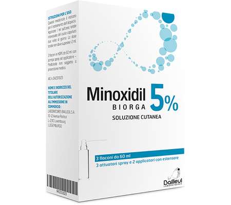 MINOXIDIL BIORGA (LABORATOIRES BAILLEUL)*soluz cutanea 3 flaconi 60 ml 5% image not present