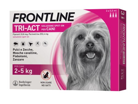 FRONTLINE TRI-ACT*spot-on soluz 1 pipetta 0,5 ml 33,38 mg + 252,4 mg cani da 2 a 5 kg image not present