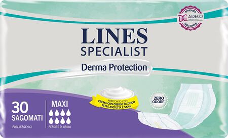 LINES SPECIALIST DERM PANNOLONE SAGOMATO MAXI 30 PEZZI image not present