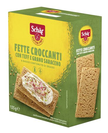 SCHAR FETTE CROCCANTI CON TEFF E GRANO SARACENO SENZA LATTOSIO 125 G image not present