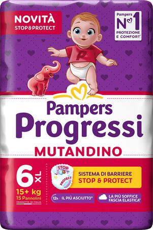 PAMPERS PROGRESSI MUTANDINA XL CP 15 PEZZI image not present