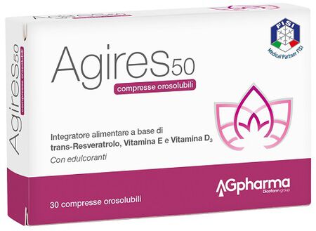 AGIRES 50 30 COMPRESSE OROSOLUBILI SCATOLA 5,4 G image not present