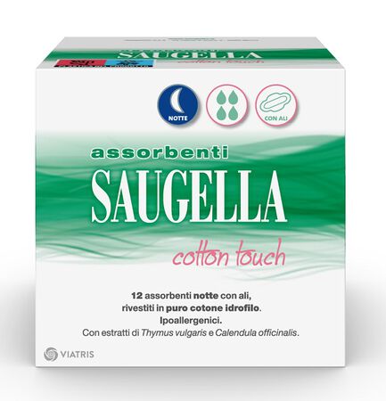 SAUGELLA COTTON TOUCH ASSORBENTI NOTTE 12 PEZZI image not present