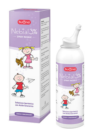 NEBIAL SOLUZIONE SALINA IPERTONICA DI SODIO CLORURO AL 3% CON ACIDO IALURONICO SPRAY NASALE 100 ML image not present