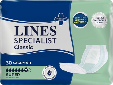 PANNOLONE LINES SPECIALIST CLASSIC SAGOMATO SUPER 30 PEZZI image not present