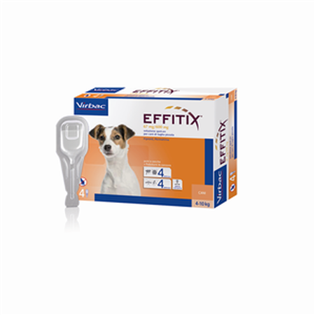 EFFITIX*spot-on soluz 4 pipette 1,10 ml 67 mg + 600 mg cani da 4 a 10 Kg image not present