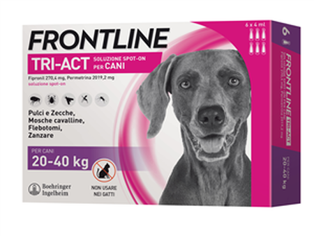 FRONTLINE TRI-ACT*spot-on soluz 6 pipette 4 ml 2.019,2 mg + 270,4 mg cani da 20 a 40 Kg image not present