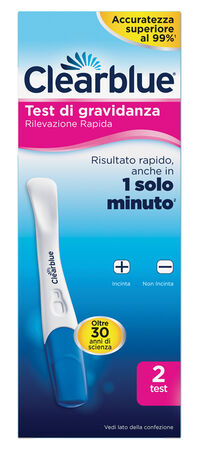 TEST DI GRAVIDANZA CLEARBLUE RILEVAZIONE RAPIDA 2 PEZZI image not present