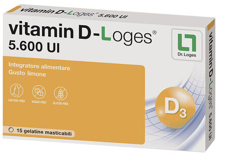 VITAMIN D-LOGES 15 GELATINE MASTICABILI GUSTO LIMONE image not present