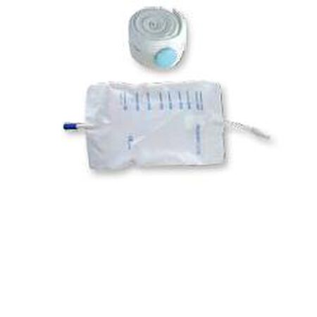 SACCA RACCOGLI URINA DA GAMBA PER INCONTINENZA IN PVC 750 ML TUBO RACCORDO DIRITTO 10 CM+RUBINETTO SCARICO+VALVOLA ANTIREFLUSSO+2 FASCE A BOTTONI 10 PEZZI image not present