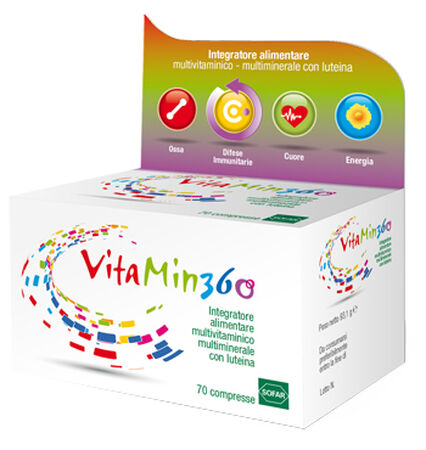 VITAMIN 360 MULTIVITAMINICO MULTIMINERALE 70 COMPRESSE ASTUCCIO 93,10 G image not present