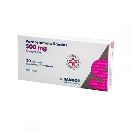 PARACETAMOLO (SANDOZ)*20 cpr 500 mg image not present
