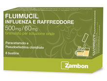FLUIMUCIL INFLUENZA E RAFFREDDORE*orale 8 bustine 500 mg + 60 mg