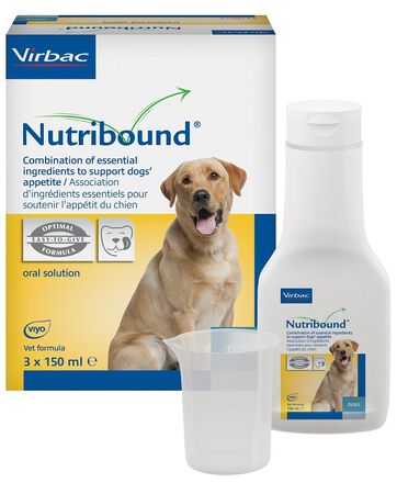 NUTRIBOUND SOLUZIONE ORALE APPETIBILE PER CANE 3 FLACONI DA 150 ML image not present