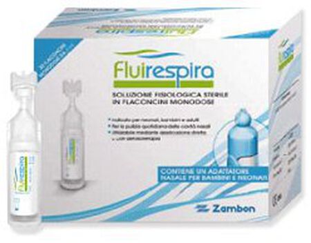 FLUIRESPIRA SOLUZIONE FISIOLOGICA STERILE 30 FLACONCINI MONODOSE DA 5ML image not present