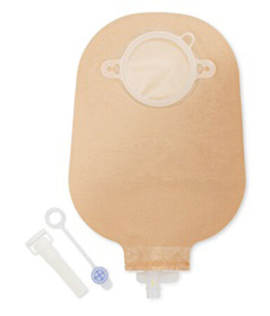 SACCA PER UROSTOMIA DANSAC NOVA 2 ANATOMICA TRASPARENTE MIDI CON RUBINETTO DI CHIUSURA DI SICUREZZA 55MM 10 PEZZI + 1 ADATTATORE E 10 TAPPINI ESTERNI image not present