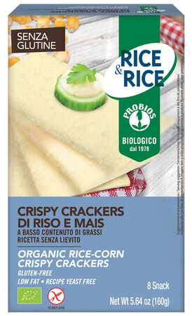 RICE&RICE CRISPY CRACKERS DI RISO E MAIS 160 G image not present