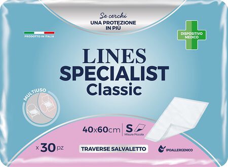 TRAVERSA PER INCONTINENZA LINES SPECIALIST CLASSIC 40X60 CM 30 PEZZI image not present